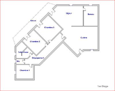 Appartement - 100 m² - 5 pièces