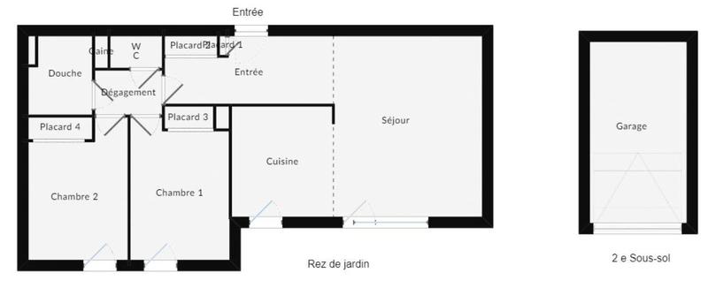 Appartement - 64 m² - 3 pièces