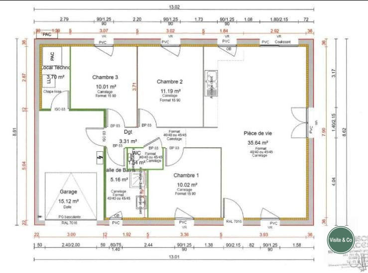 Maison traditionnelle - 81 m² - 4 pièces