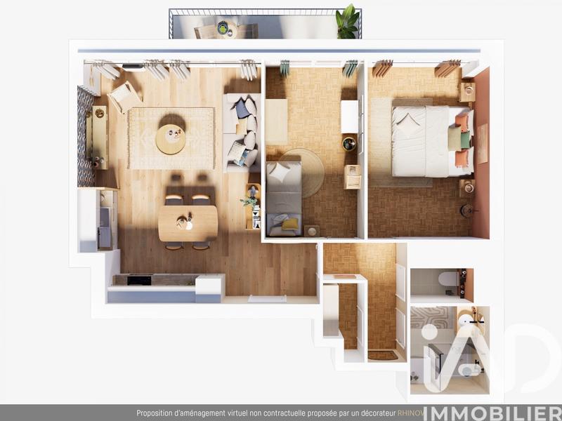 Appartement - 61 m² - 3 pièces