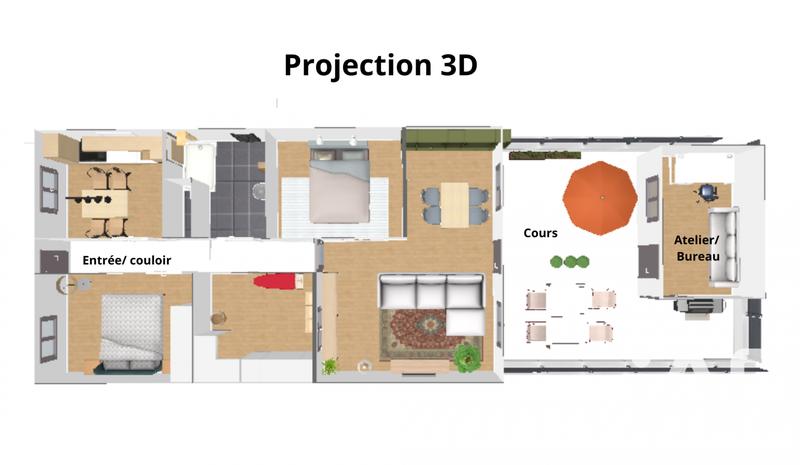 Maison de ville - 71 m² - 4 pièces