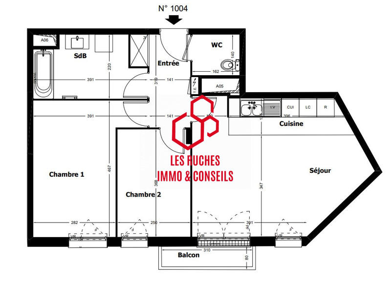 Appartement - 63 m² - 3 pièces
