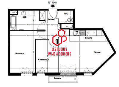 Appartement - 63 m² - 3 pièces