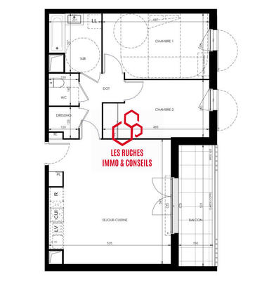 Appartement - 65 m² - 3 pièces