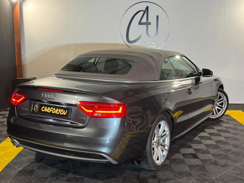 Audi A5 s-line Cabriolet Quattro 3.0 Tdi s-Tronic 245 ch Régulateur de vitesse, Sièges Alcantara, Bluetooth