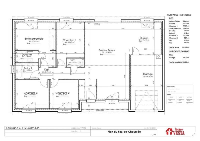 Maison - 75 m² - 4 pièces