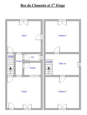 Maison en pierre - 76 m² - 3 pièces