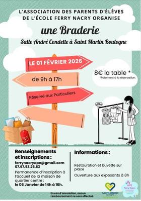 Braderie de l'Ape école Ferry Nacry  -