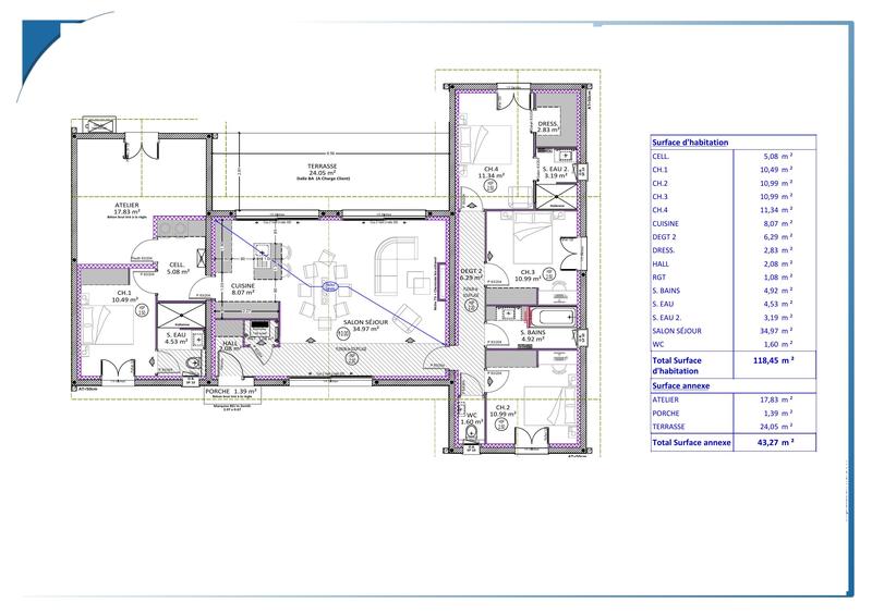 Maison - 118 m² - 5 pièces