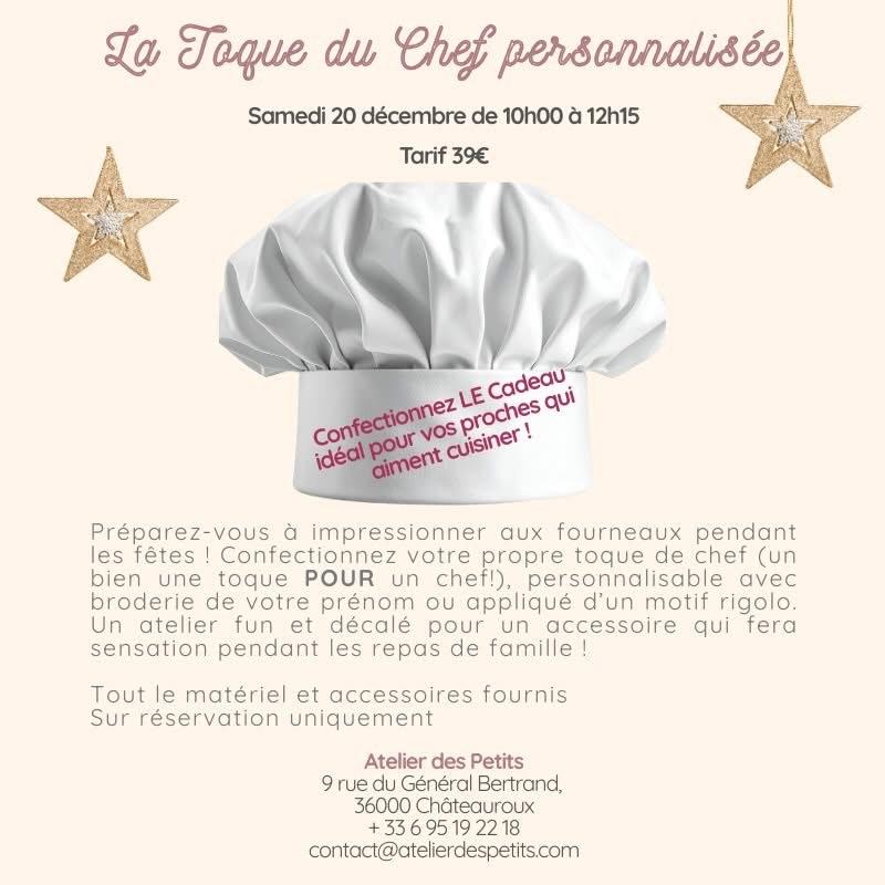 Atelier créatif : la toque du chef personnalisée