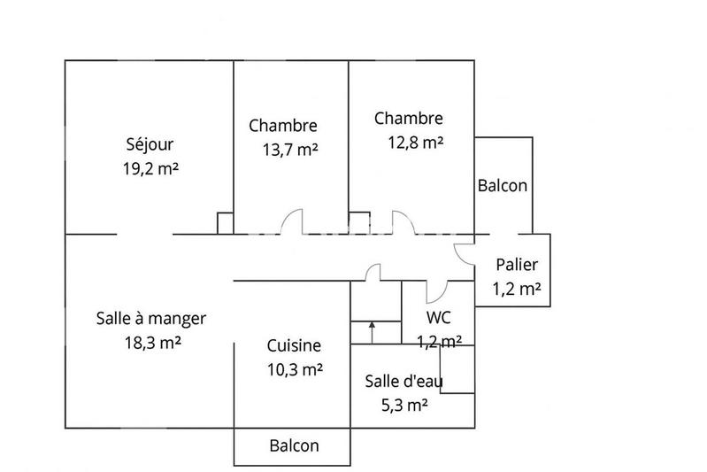 Appartement - 99 m² - 4 pièces