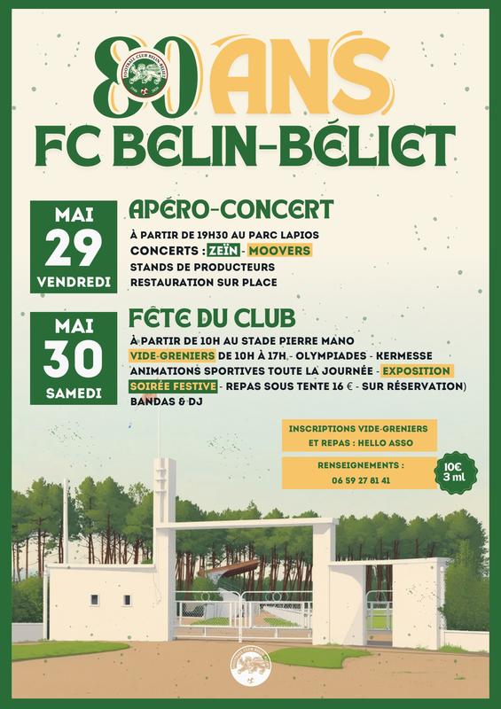 Le Football Club de Belin-Beliet fêtes ses 80 ans