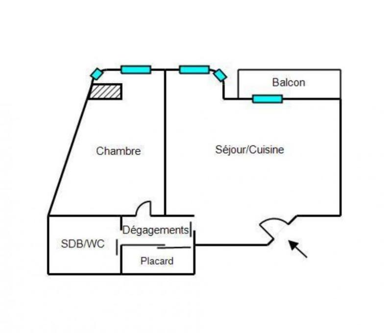 Appartement - 44 m² - 2 pièces