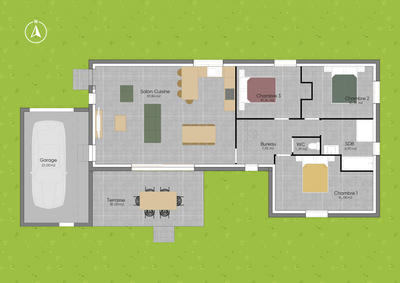 Maison - 90 m² - 5 pièces