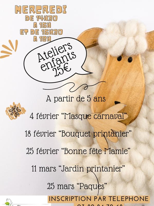 Ateliers enfants inflorescence