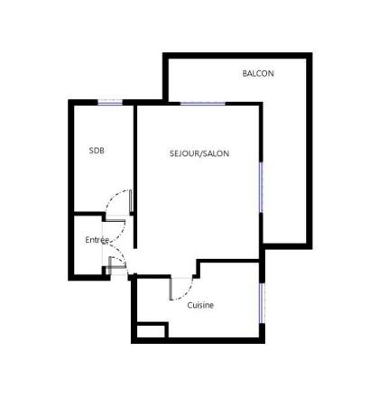 Appartement - 26 m² - 2 pièces