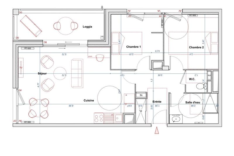 Appartement - 70 m² - 3 pièces
