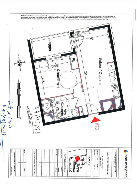 Appartement - 39 m² - 2 pièces