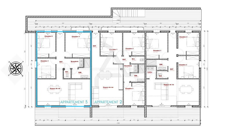 Appartement - 91 m² - 4 pièces