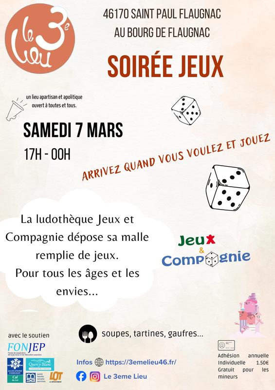 Après-midi et Soirée jeux de société
