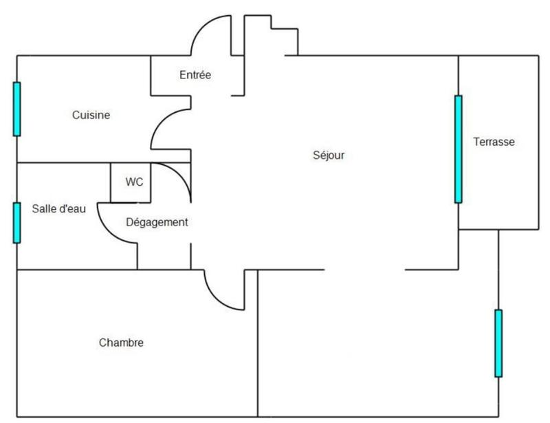 Appartement - 53 m² - 3 pièces
