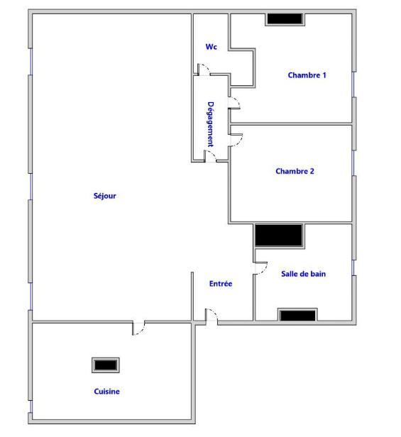 Appartement - 79 m² - 4 pièces