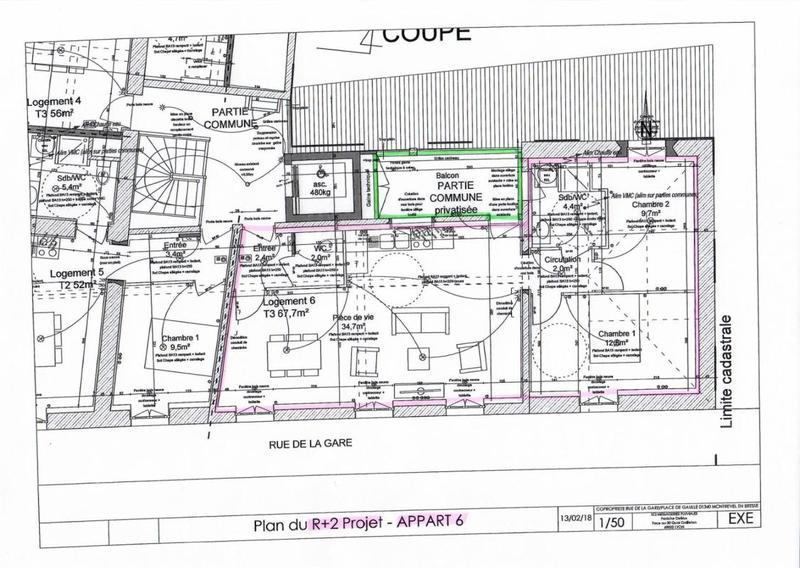 Appartement - 65 m² - 3 pièces