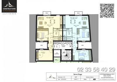 Appartement - 62 m² - 3 pièces