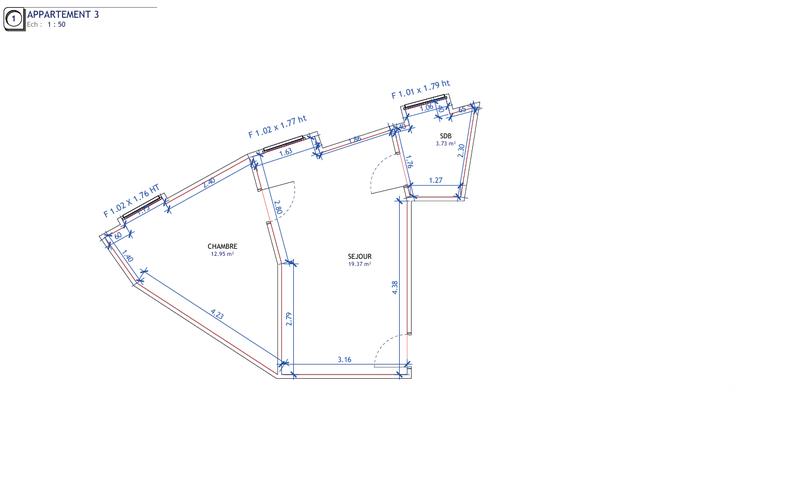 Appartement - 31 m² - 2 pièces