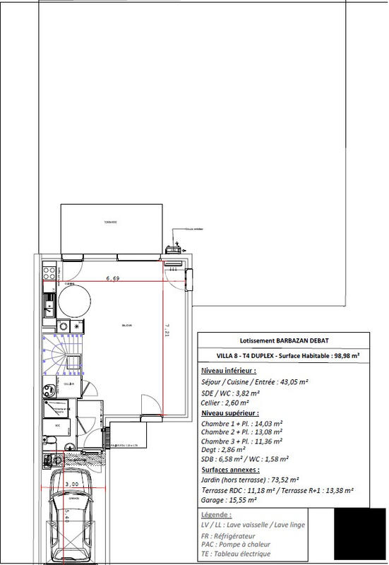 Maison - 99 m² - 4 pièces