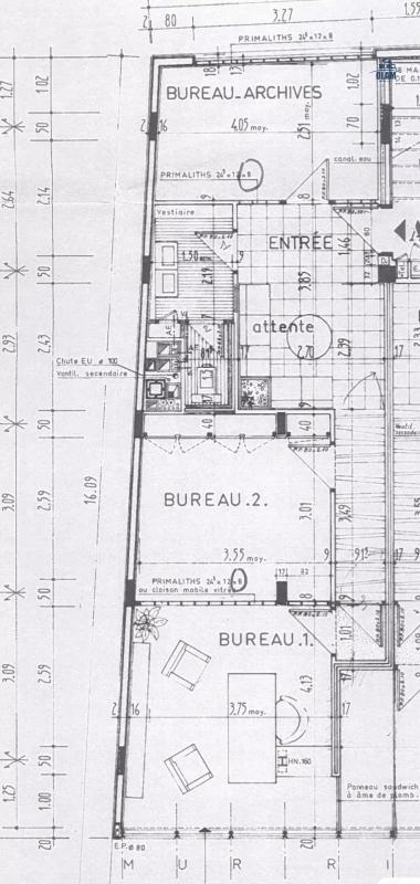 Bureau - 57 m² - 2 pièces