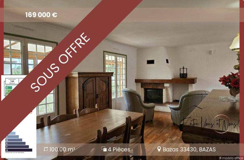 Maison - 100 m² - 4 pièces