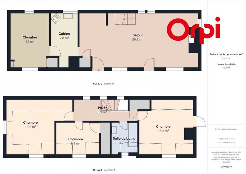 Maison - 90 m² - 5 pièces