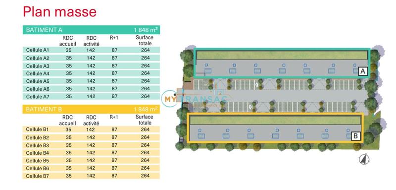 Local d'activité / Entrepôt - 264 m²
