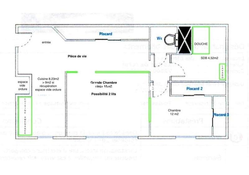 Appartement - 52 m² - 3 pièces