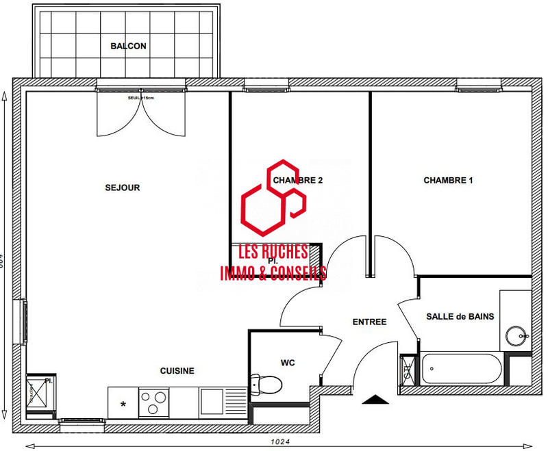Appartement - 63 m² - 3 pièces