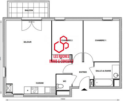 Appartement - 63 m² - 3 pièces