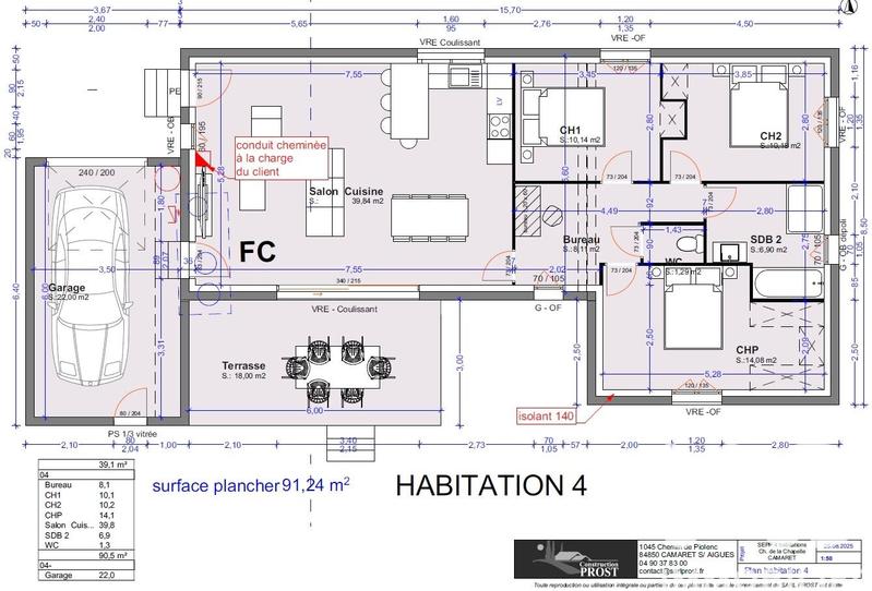 Maison - 91 m² - 4 pièces