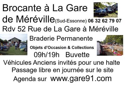 Brocante Braderie et Passage libre en journée de Véhicules Anciens à la Gare de Méréville