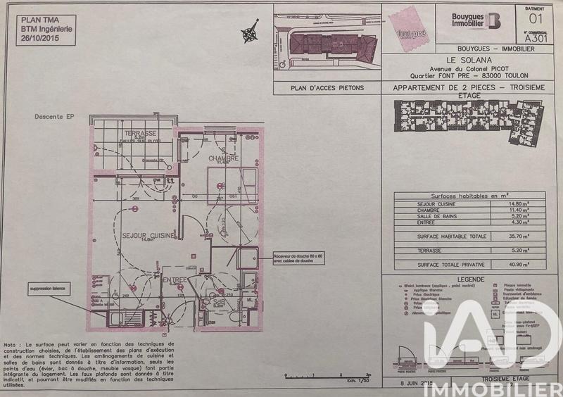 Appartement - 36 m² - 2 pièces
