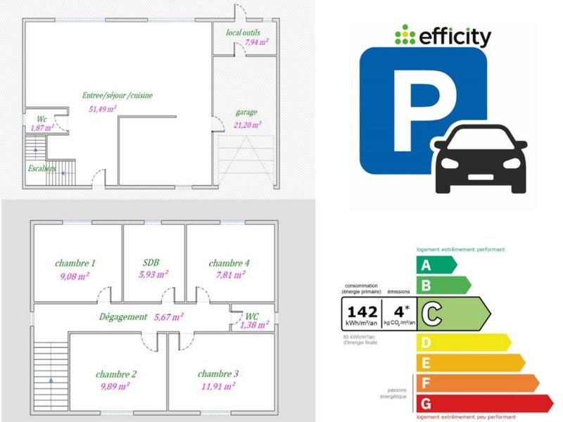 Maison - 110 m² - 5 pièces