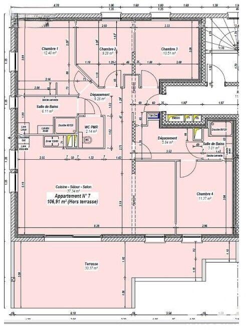 Appartement - 107 m² - 5 pièces