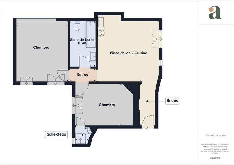 Appartement - 57 m² - 3 pièces