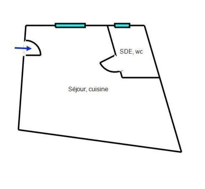 Appartement - 20 m² - 1 pièce