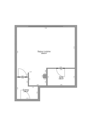 Studio - 37 m² - 1 pièce