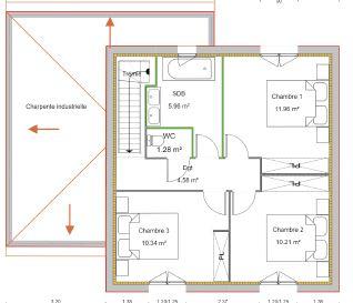 Maison - 90 m² - 4 pièces