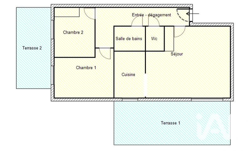 Appartement - 61 m² - 3 pièces