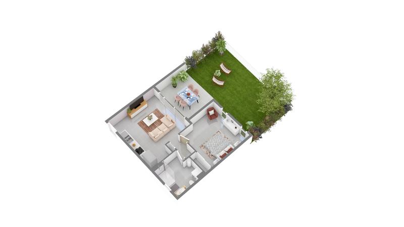 Appartement - 45 m² - 2 pièces