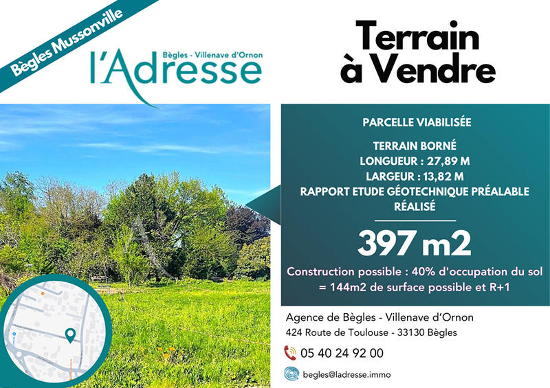 Terrain - 397 m²
