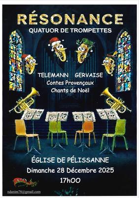 Concert : &quot;Résonance&quot;, quatuor de trompettes